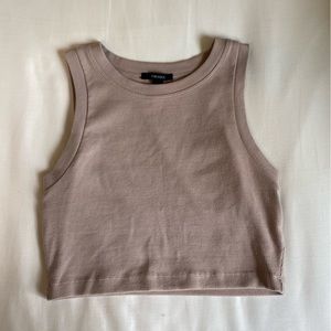 Brown cropped tank